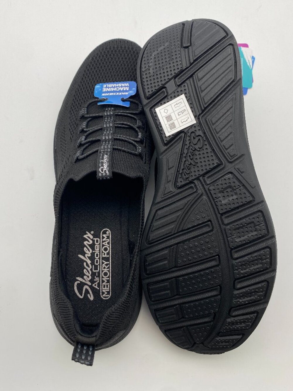 SKECHERS STRETCH FIT SLIP ON SHOES BLACK US WOMEN SIZE 9.5 - Picture 4 of 4